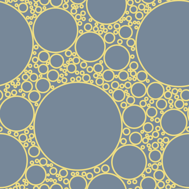 bubbles, circles, sponge, big, medium, small, 5 pixel line width, Light Goldenrod and Light Slate Grey circles bubbles sponge soap seamless tileable