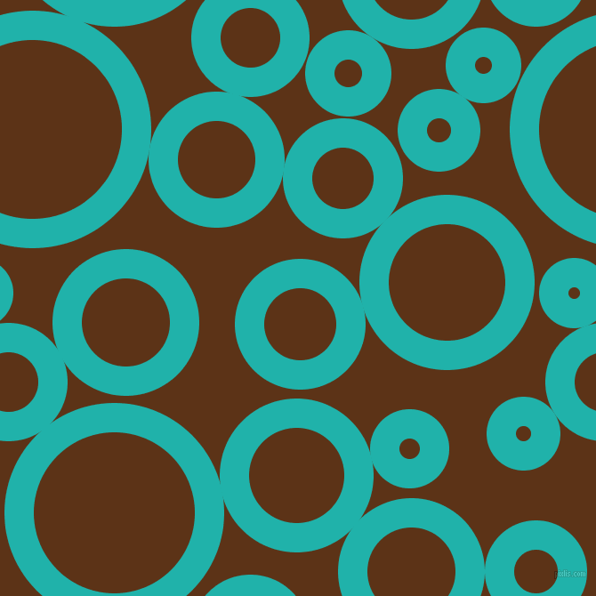 bubbles, circles, sponge, big, medium, small, 33 pixel line width, Light Sea Green and Baker