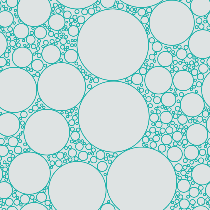 bubbles, circles, sponge, big, medium, small, 3 pixel line width, Light Sea Green and Zircon circles bubbles sponge soap seamless tileable