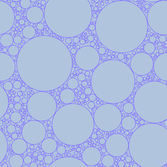bubbles, circles, sponge, big, medium, small, 2 pixel line width, Light Slate Blue and Light Steel Blue circles bubbles sponge soap seamless tileable