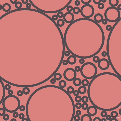 bubbles, circles, sponge, big, medium, small, 9 pixel line width, Liver and Sea Pink circles bubbles sponge soap seamless tileable