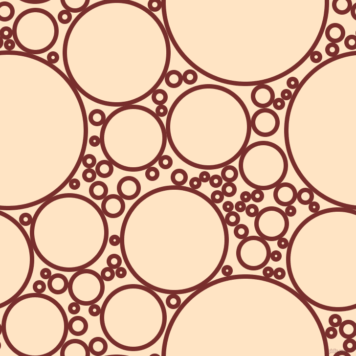 bubbles, circles, sponge, big, medium, small, 9 pixel line width, Lusty and Bisque circles bubbles sponge soap seamless tileable