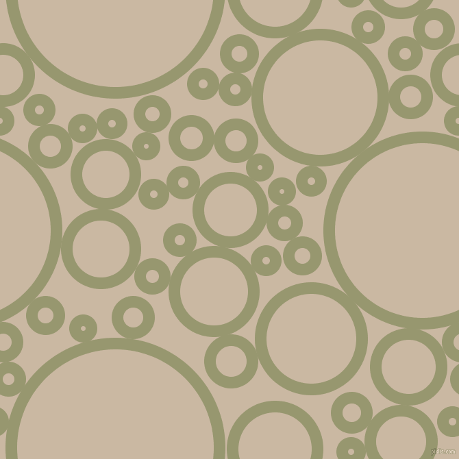 bubbles, circles, sponge, big, medium, small, 17 pixel line width, Malachite Green and Grain Brown circles bubbles sponge soap seamless tileable