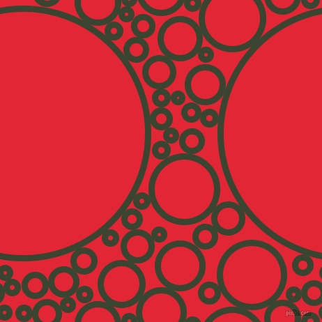 bubbles, circles, sponge, big, medium, small, 9 pixel line width, Mallard and Alizarin circles bubbles sponge soap seamless tileable