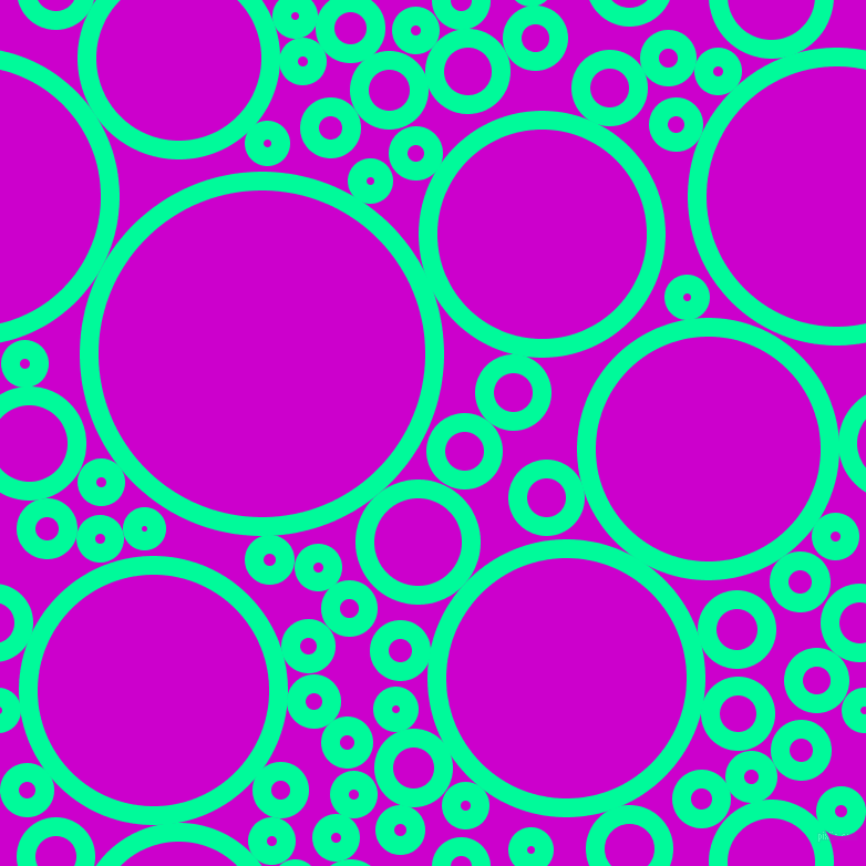 bubbles, circles, sponge, big, medium, small, 17 pixel line width, Medium Spring Green and Deep Magenta circles bubbles sponge soap seamless tileable