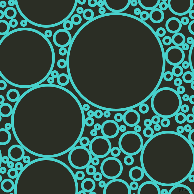 bubbles, circles, sponge, big, medium, small, 9 pixel line width, Medium Turquoise and Rangoon Green circles bubbles sponge soap seamless tileable