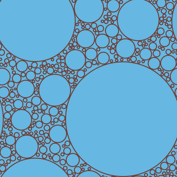 bubbles, circles, sponge, big, medium, small, 3 pixel line width, Metallic Copper and Malibu circles bubbles sponge soap seamless tileable