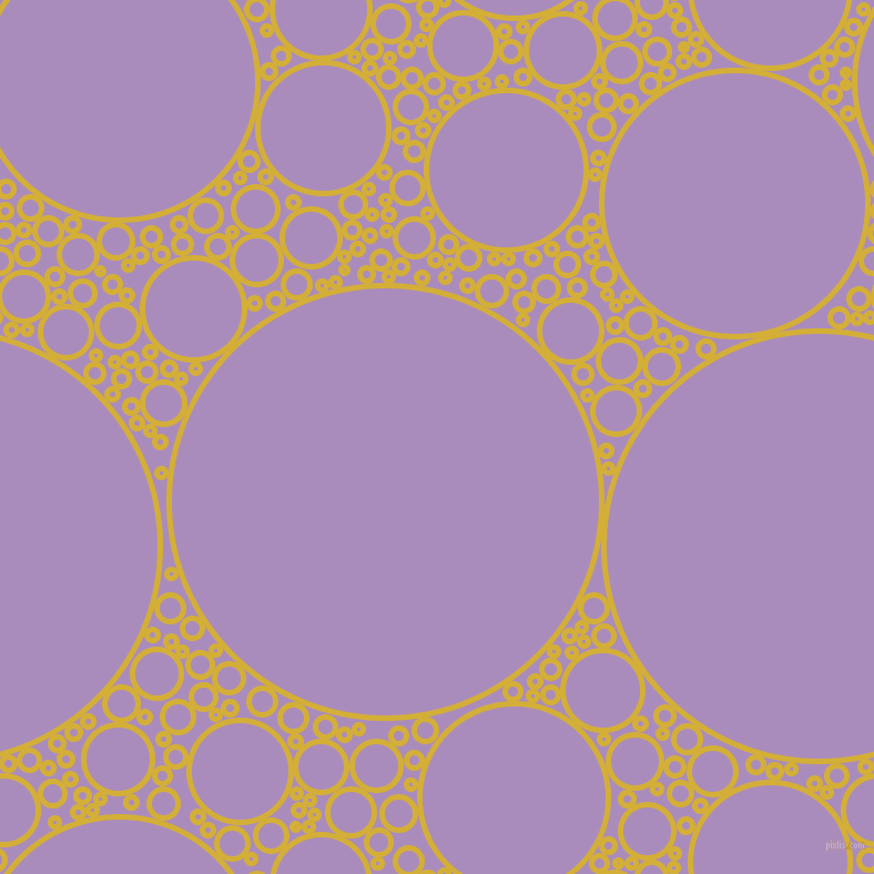 bubbles, circles, sponge, big, medium, small, 5 pixel line width, Metallic Gold and East Side circles bubbles sponge soap seamless tileable