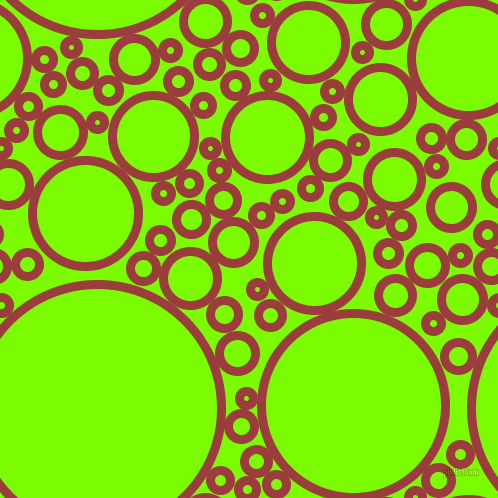 bubbles, circles, sponge, big, medium, small, 9 pixel line width, Mexican Red and Lawn Green circles bubbles sponge soap seamless tileable
