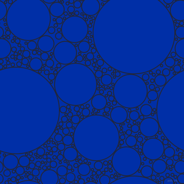 bubbles, circles, sponge, big, medium, small, 3 pixel line width, Midnight Express and International Klein Blue circles bubbles sponge soap seamless tileable