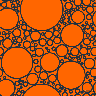bubbles, circles, sponge, big, medium, small, 5 pixel line width, Midnight and Safety Orange circles bubbles sponge soap seamless tileable
