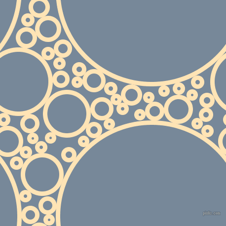 bubbles, circles, sponge, big, medium, small, 9 pixel line width, Moccasin and Light Slate Grey circles bubbles sponge soap seamless tileable