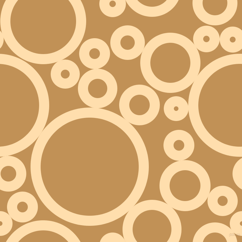 bubbles, circles, sponge, big, medium, small, 33 pixel line width, Navajo White and Twine circles bubbles sponge soap seamless tileable