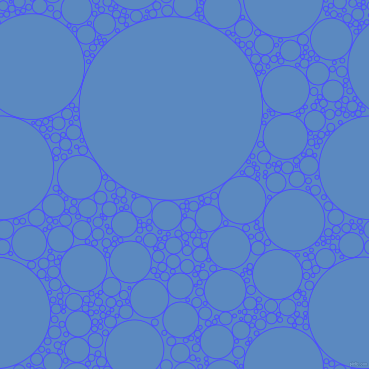 bubbles, circles, sponge, big, medium, small, 2 pixel line width, Neon Blue and Danube circles bubbles sponge soap seamless tileable