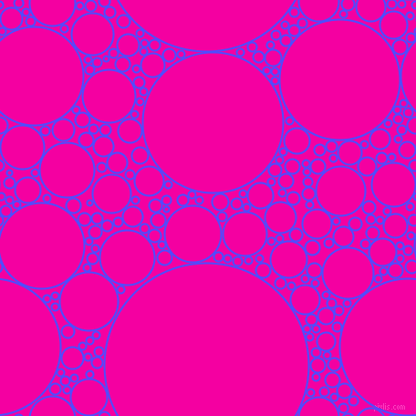 bubbles, circles, sponge, big, medium, small, 2 pixel line width, Neon Blue and Hollywood Cerise circles bubbles sponge soap seamless tileable