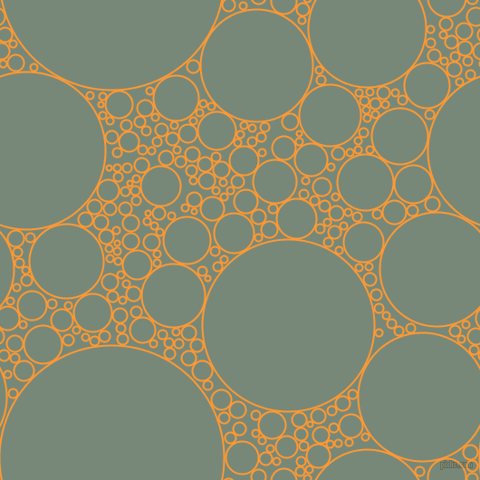 bubbles, circles, sponge, big, medium, small, 2 pixel line width, Neon Carrot and Davy