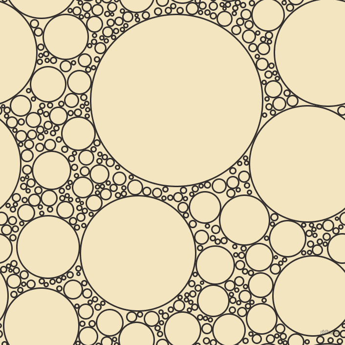 bubbles, circles, sponge, big, medium, small, 3 pixel line width, Night Rider and Half Colonial White circles bubbles sponge soap seamless tileable