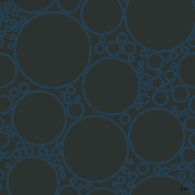 bubbles, circles, sponge, big, medium, small, 9 pixel line width, Nile Blue and Woodsmoke circles bubbles sponge soap seamless tileable