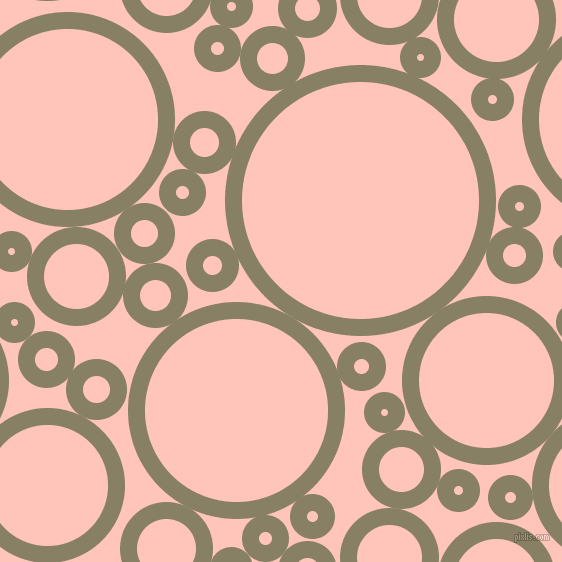 bubbles, circles, sponge, big, medium, small, 17 pixel line width, Olive Haze and Your Pink circles bubbles sponge soap seamless tileable