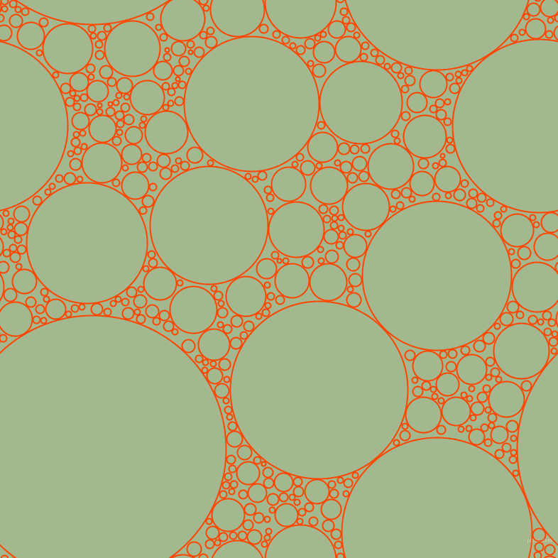 bubbles, circles, sponge, big, medium, small, 2 pixel line width, Orange Red and Norway circles bubbles sponge soap seamless tileable