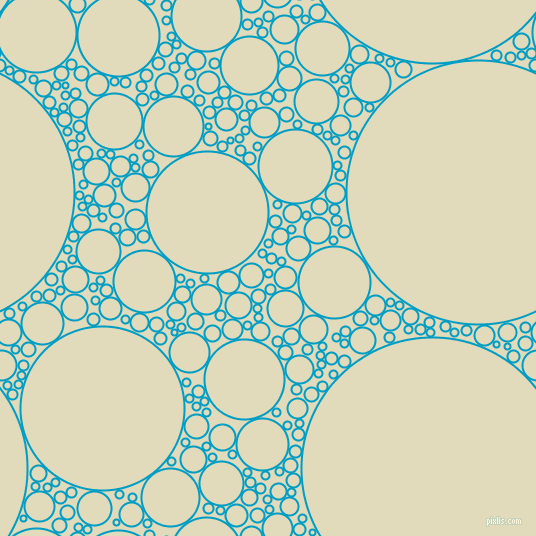 bubbles, circles, sponge, big, medium, small, 2 pixel line width, Pacific Blue and Coconut Cream circles bubbles sponge soap seamless tileable