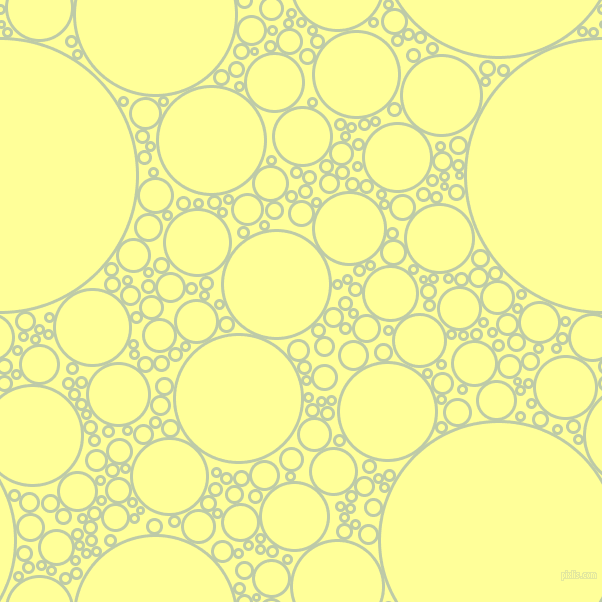 bubbles, circles, sponge, big, medium, small, 3 pixel line width, Pale Leaf and Canary circles bubbles sponge soap seamless tileable