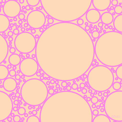 bubbles, circles, sponge, big, medium, small, 5 pixel line width, Pale Magenta and Peach Puff circles bubbles sponge soap seamless tileable