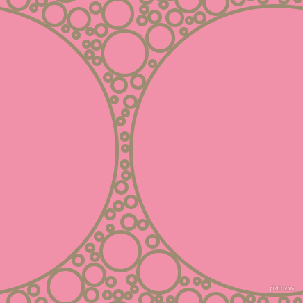 bubbles, circles, sponge, big, medium, small, 5 pixel line width, Pale Oyster and Mauvelous circles bubbles sponge soap seamless tileable