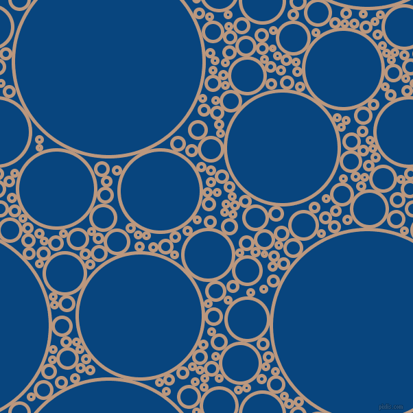 bubbles, circles, sponge, big, medium, small, 5 pixel line width, Pale Taupe and Dark Cerulean circles bubbles sponge soap seamless tileable