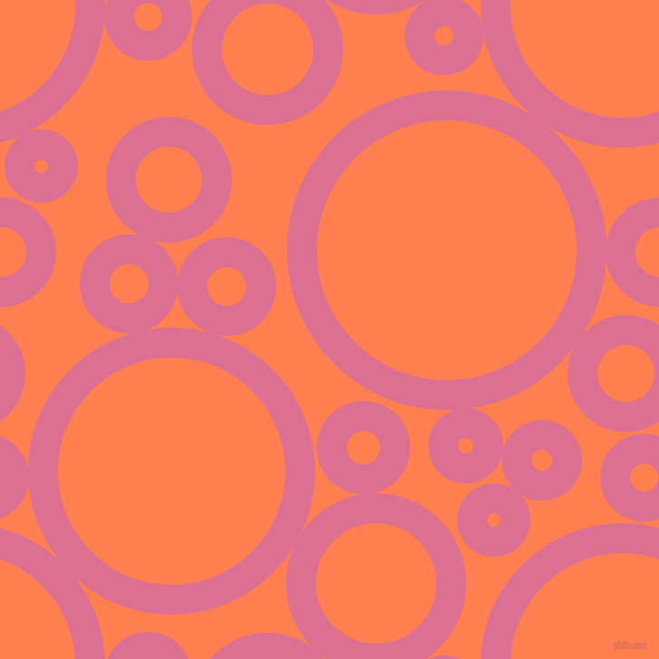bubbles, circles, sponge, big, medium, small, 33 pixel line width, Pale Violet Red and Coral circles bubbles sponge soap seamless tileable
