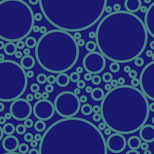 bubbles, circles, sponge, big, medium, small, 9 pixel line width, Paradiso and Midnight Blue circles bubbles sponge soap seamless tileable