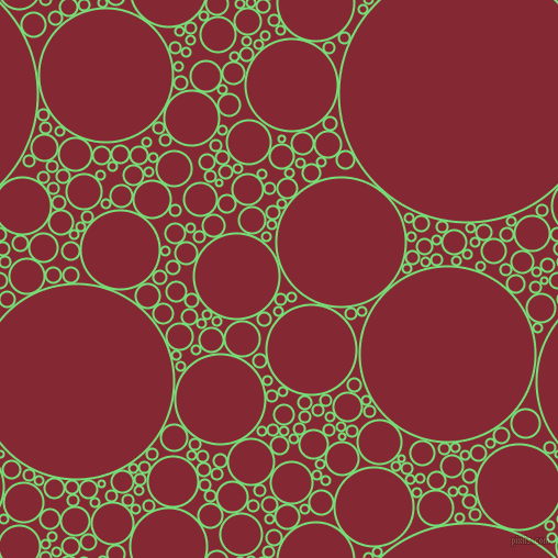 bubbles, circles, sponge, big, medium, small, 2 pixel line width, Pastel Green and Shiraz circles bubbles sponge soap seamless tileable