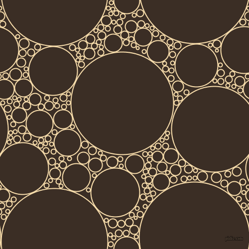 bubbles, circles, sponge, big, medium, small, 2 pixel line width, Peach-Yellow and Sambuca circles bubbles sponge soap seamless tileable