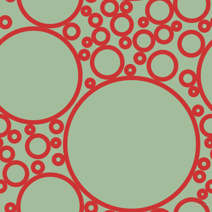 bubbles, circles, sponge, big, medium, small, 9 pixel line width, Persian Red and Spring Rain circles bubbles sponge soap seamless tileable