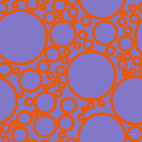 bubbles, circles, sponge, big, medium, small, 9 pixel line width, Persimmon and Moody Blue circles bubbles sponge soap seamless tileable