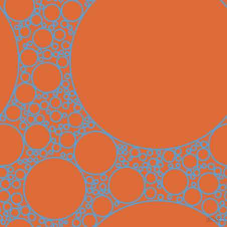 bubbles, circles, sponge, big, medium, small, 3 pixel line width, Picton Blue and Sorbus circles bubbles sponge soap seamless tileable