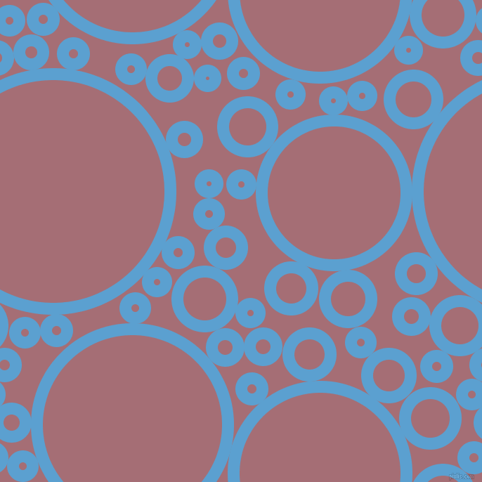 bubbles, circles, sponge, big, medium, small, 17 pixel line width, Picton Blue and Turkish Rose circles bubbles sponge soap seamless tileable