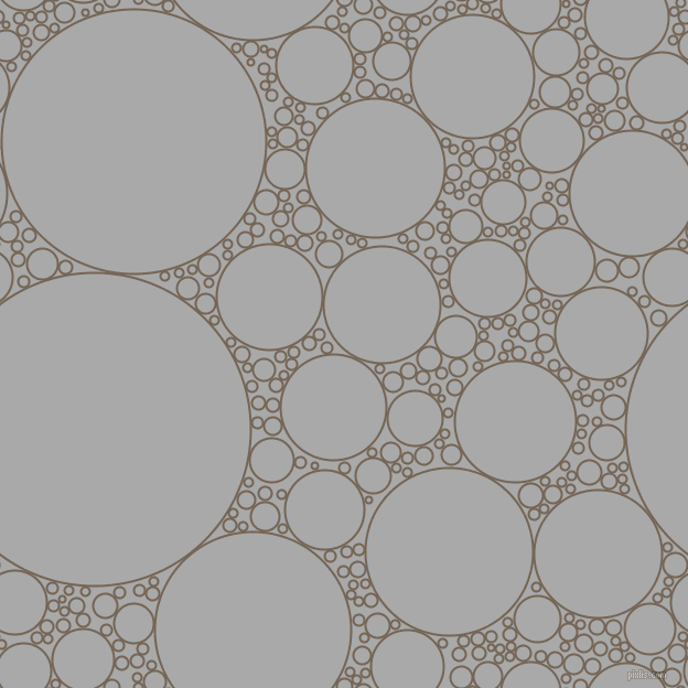 bubbles, circles, sponge, big, medium, small, 2 pixel line width, Pine Cone and Dark Gray circles bubbles sponge soap seamless tileable