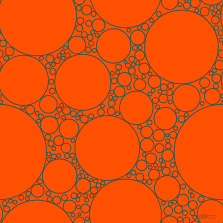 bubbles, circles, sponge, big, medium, small, 2 pixel line width, Plantation and International Orange circles bubbles sponge soap seamless tileable