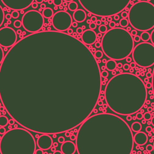 bubbles, circles, sponge, big, medium, small, 5 pixel line width, Radical Red and Palm Leaf circles bubbles sponge soap seamless tileable