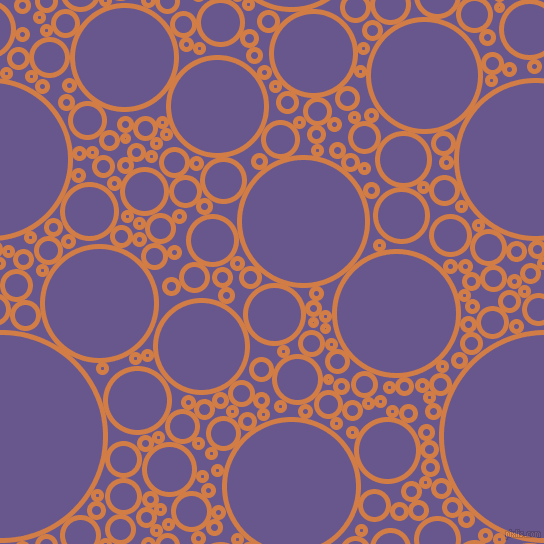 bubbles, circles, sponge, big, medium, small, 5 pixel line width, Raw Sienna and Butterfly Bush circles bubbles sponge soap seamless tileable