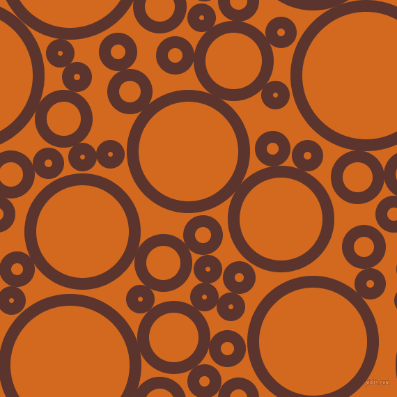 bubbles, circles, sponge, big, medium, small, 17 pixel line width, Redwood and Chocolate circles bubbles sponge soap seamless tileable