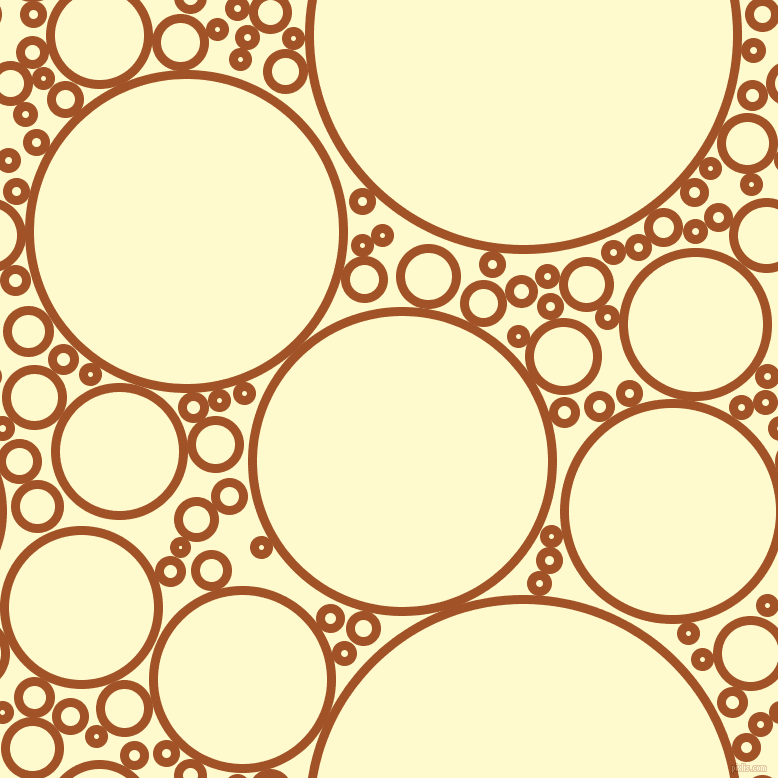 bubbles, circles, sponge, big, medium, small, 9 pixel line width, Rich Gold and Lemon Chiffon circles bubbles sponge soap seamless tileable