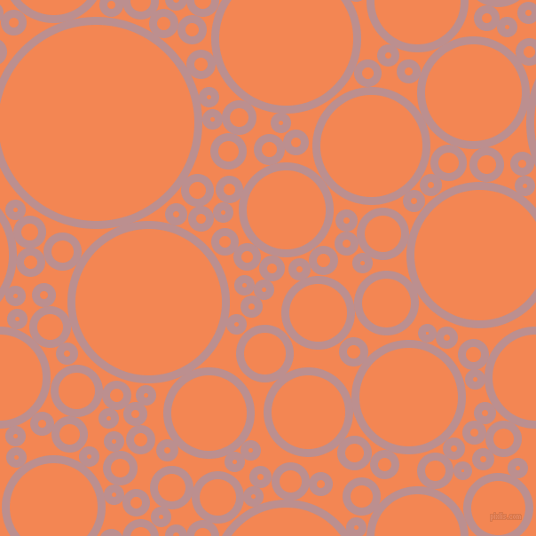 bubbles, circles, sponge, big, medium, small, 9 pixel line width, Rosy Brown and Crusta circles bubbles sponge soap seamless tileable