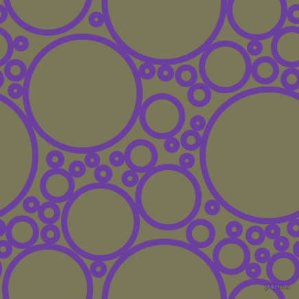 bubbles, circles, sponge, big, medium, small, 9 pixel line width, Royal Purple and Kokoda circles bubbles sponge soap seamless tileable