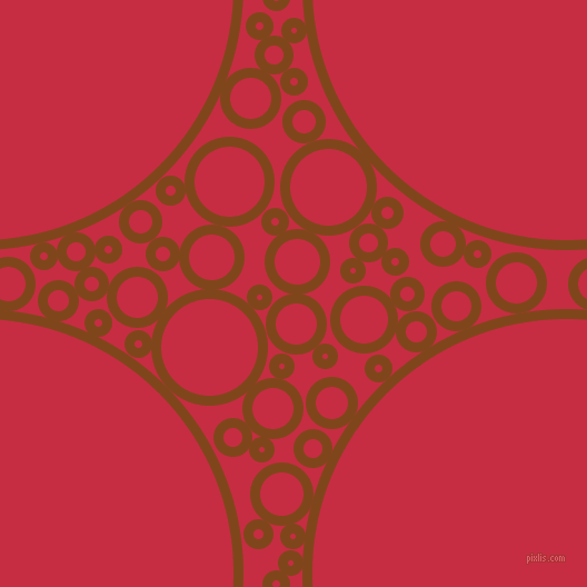 bubbles, circles, sponge, big, medium, small, 9 pixel line width, Russet and Brick Red circles bubbles sponge soap seamless tileable