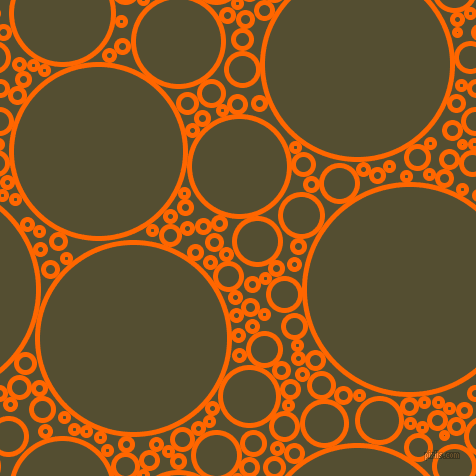 bubbles, circles, sponge, big, medium, small, 5 pixel line widthSafety Orange and Thatch Green circles bubbles sponge soap seamless tileable