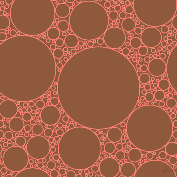 bubbles, circles, sponge, big, medium, small, 3 pixel line width, Salmon and Rope circles bubbles sponge soap seamless tileable