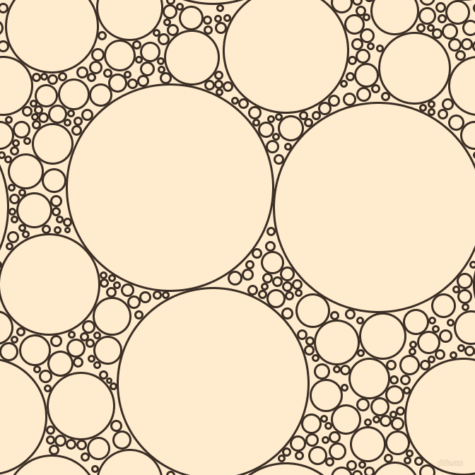 bubbles, circles, sponge, big, medium, small, 3 pixel line width, Sambuca and Blanched Almond circles bubbles sponge soap seamless tileable