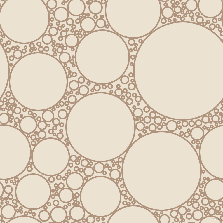 bubbles, circles, sponge, big, medium, small, 5 pixel line width, Sandrift and Quarter Spanish White circles bubbles sponge soap seamless tileable